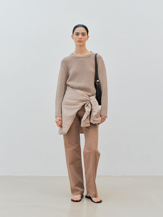 calla round knit (mocha beige)