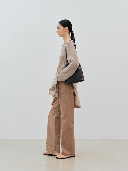calla round knit (mocha beige)