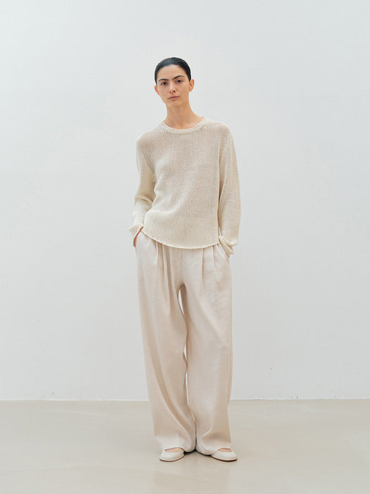 [moia] calla round knit (ivory)