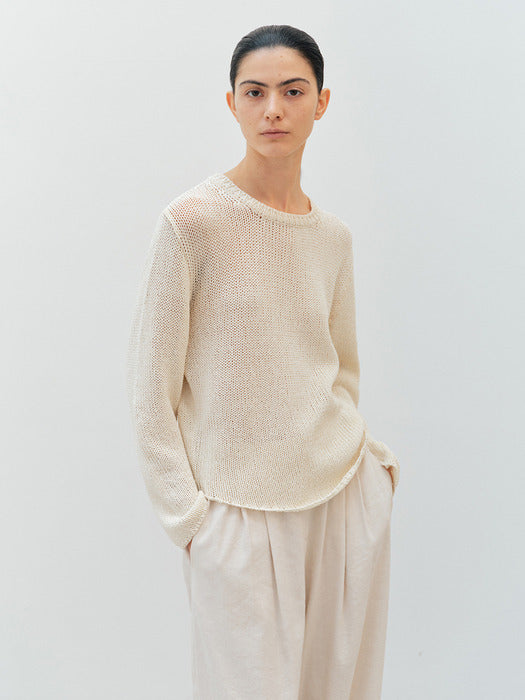 [moia] calla round knit (ivory)