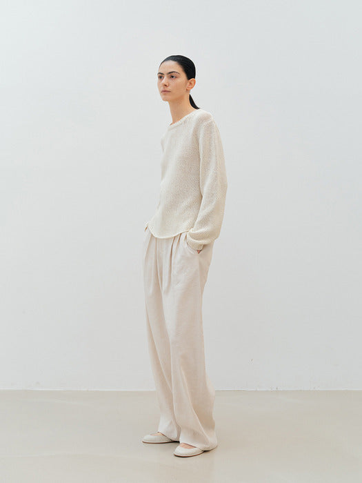 [moia] calla round knit (ivory)