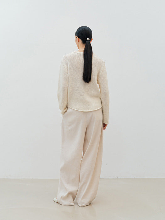 [moia] calla round knit (ivory)