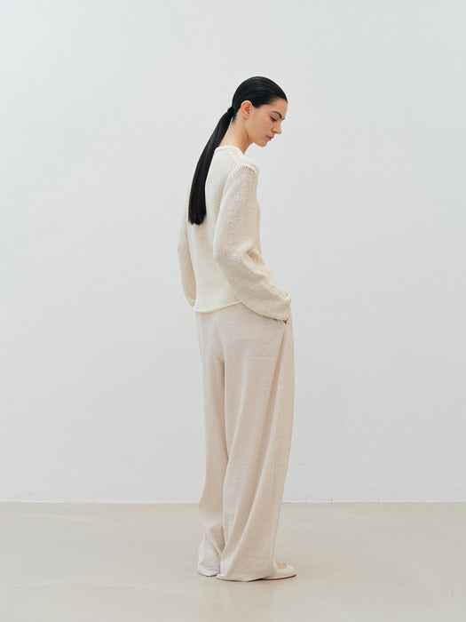 [moia] calla round knit (ivory)