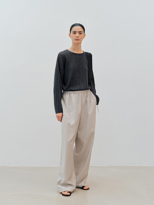 [moia] grain round knit (charcoal)