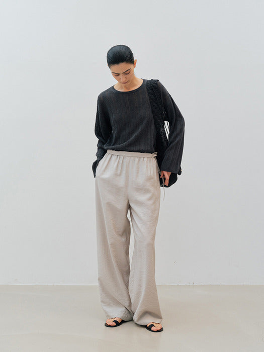 [moia] grain round knit (charcoal)