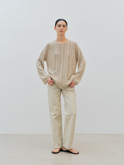 [moia] grain round knit (limestone)