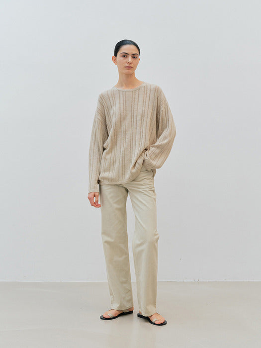 [moia] grain round knit (limestone)