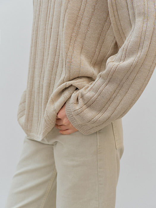 [moia] grain round knit (limestone)