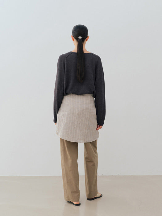 [moia] paper raglan knit (charcoal)