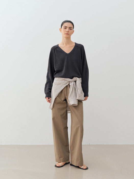 [moia] paper raglan knit (charcoal)