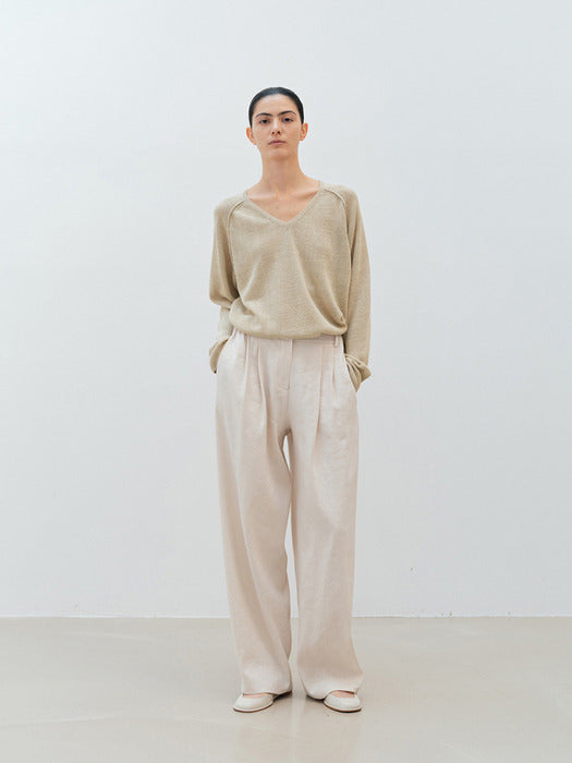 [moia] paper raglan knit (limestone)