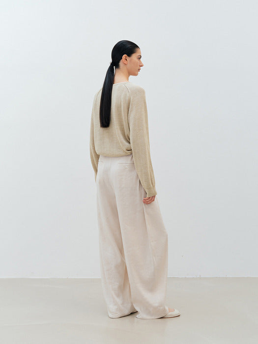 [moia] paper raglan knit (limestone)