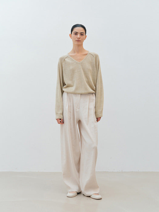 [moia] paper raglan knit (limestone)