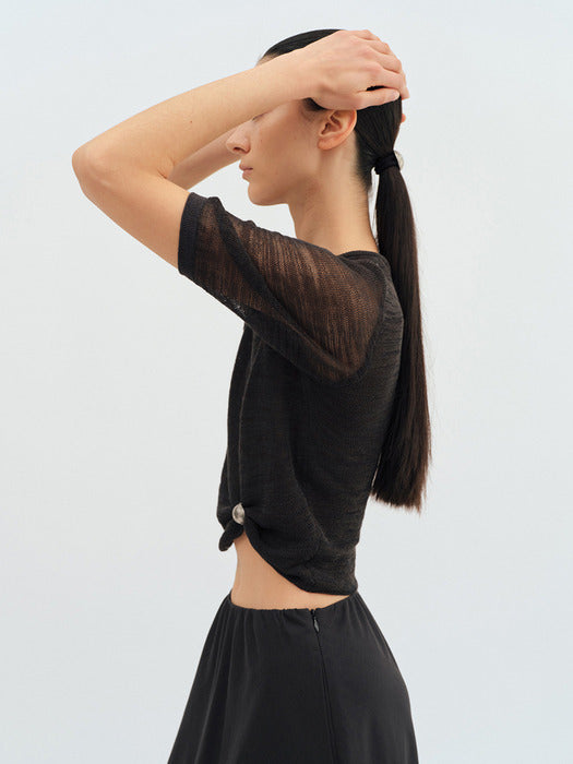 tangle double knit (charcoal)