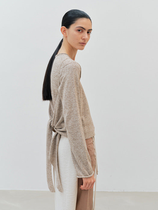 [moia] wrap vest (mocha beige)