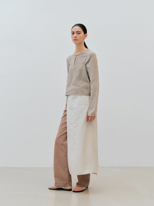 [moia] wrap vest (mocha beige)