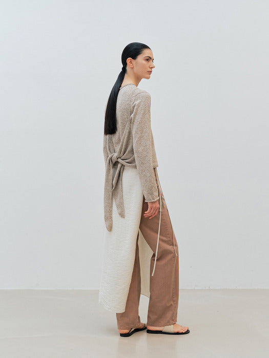 [moia] wrap vest (mocha beige)