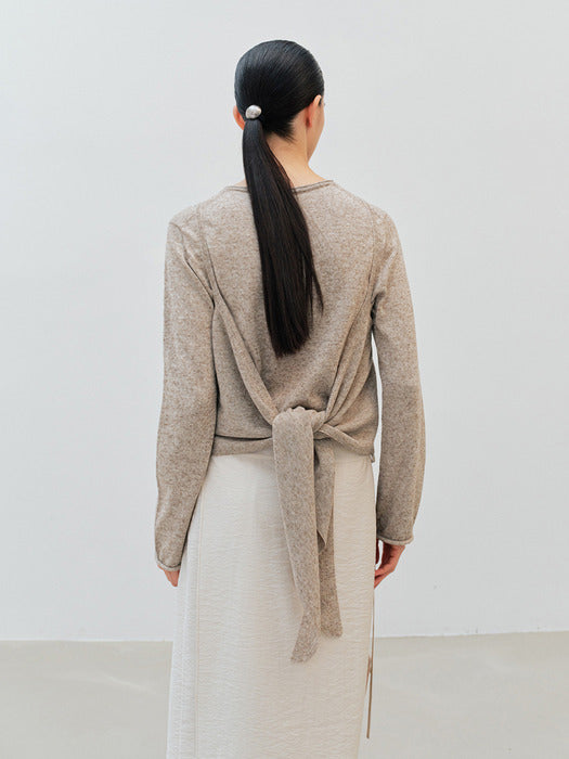 [moia] wrap vest (mocha beige)