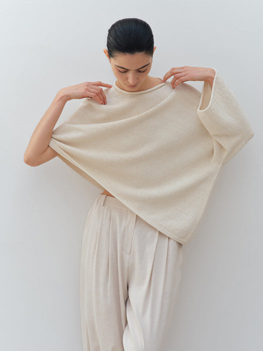 [moia] navajo round knit (ivory)