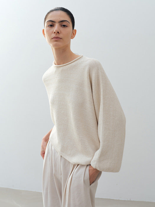 [moia] navajo round knit (ivory)