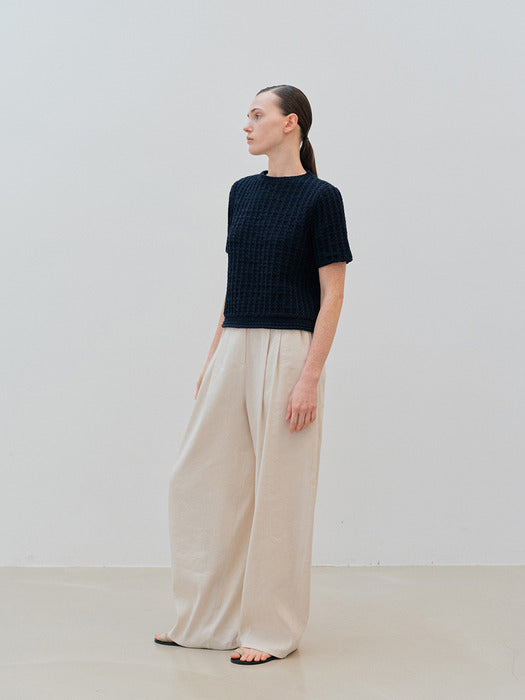 patio crop knit (navy)