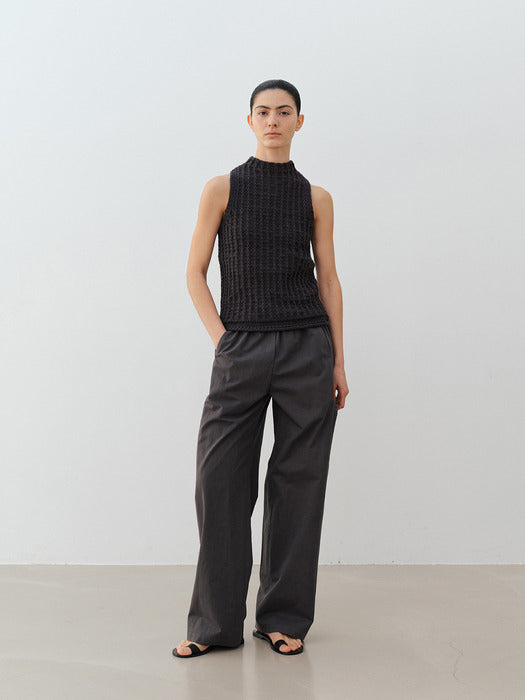 [moia] patio knit top (charcoal)