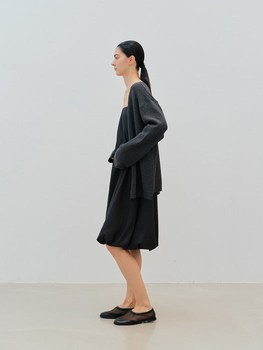 [moia] iris cardigan (charcoal)