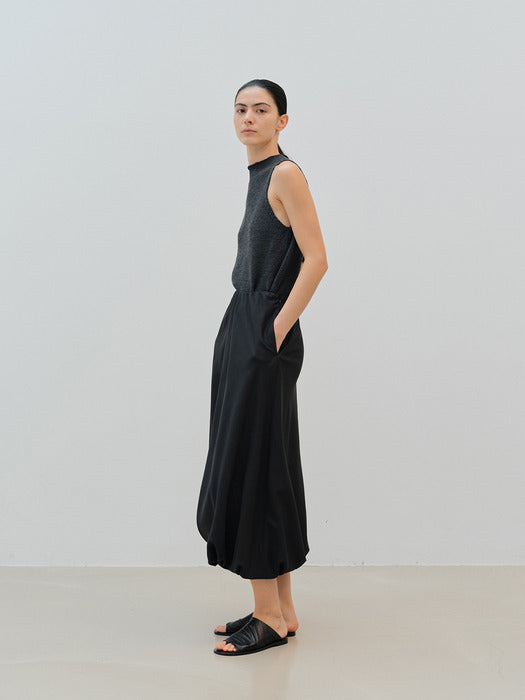 [moia] iris knit top (charcoal)