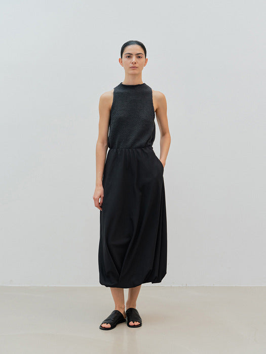 [moia] iris knit top (charcoal)