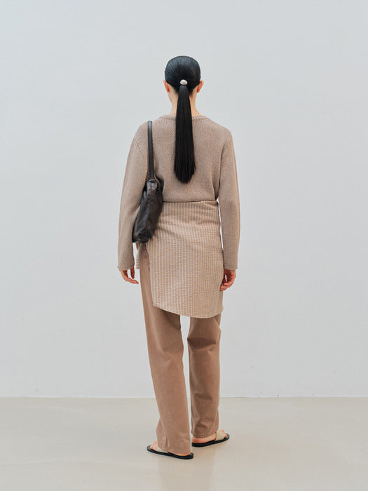 [moia] cotton dyed denim (mocha mousse)