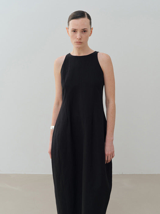 [moia] barrel dress (black)
