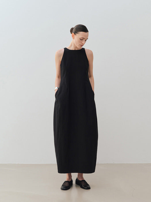 [moia] barrel dress (black)