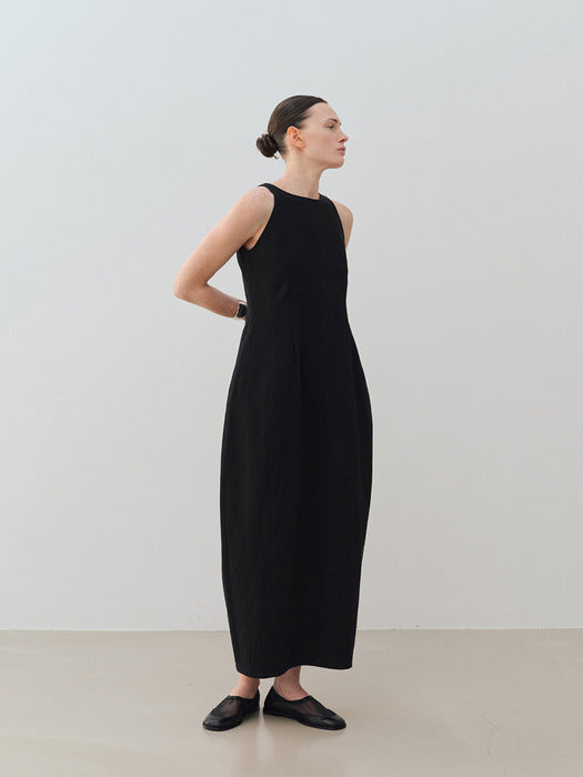 [moia] barrel dress (black)
