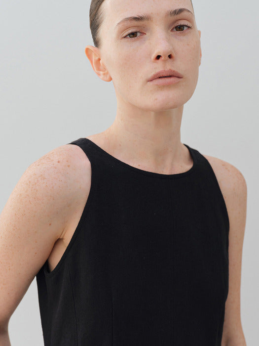 [moia] barrel dress (black)