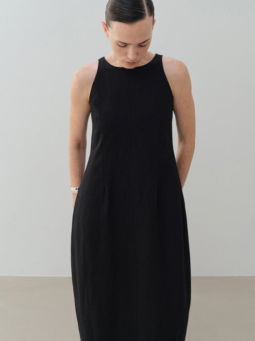 [moia] barrel dress (black)