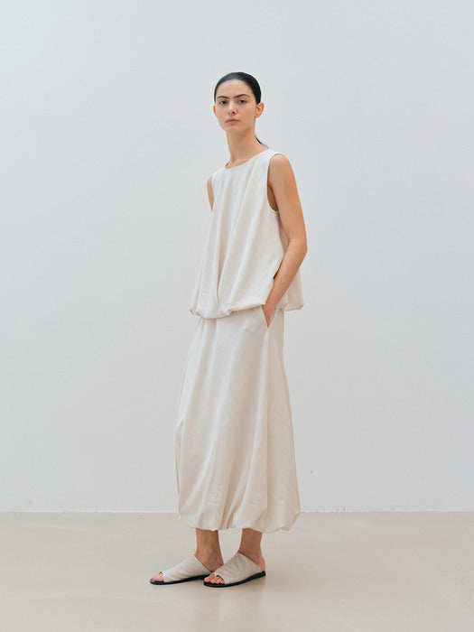 [moia] draped skirt (ivory)