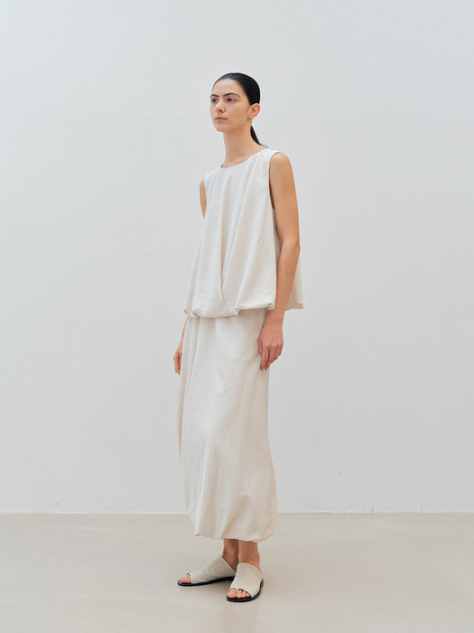 [moia] draped skirt (ivory)
