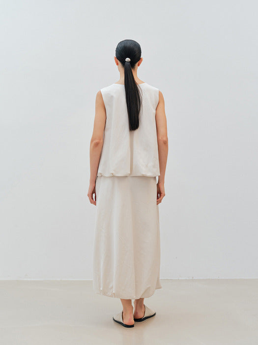 [moia] draped skirt (ivory)