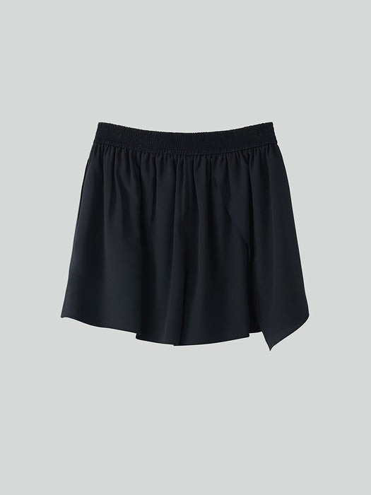 [recto] WRAP LAYERS BANDING SHORTS (BLACK)