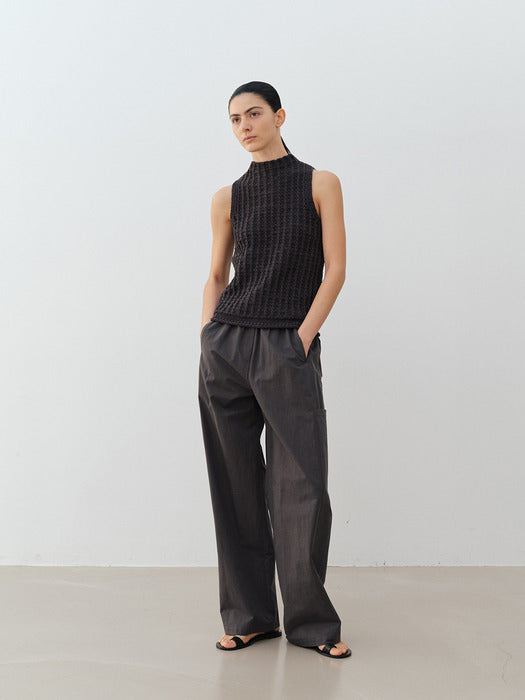 [moia] banding pants (charcoal)