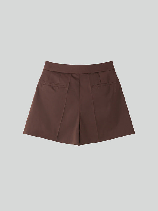 [recto] WRAP DETAIL CULOTTE PANTS (RED BROWN)