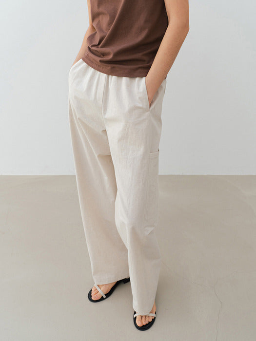 [moia] banding pants (ecru)