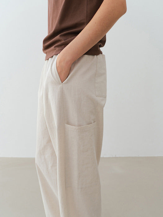 [moia] banding pants (ecru)