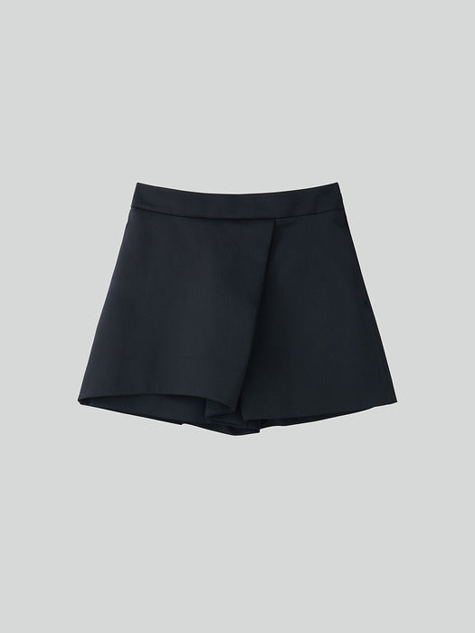 [recto] WRAP DETAIL CULOTTE PANTS (BLACK)