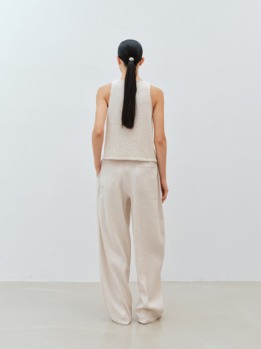 [moia] viscose linen pants (ecru)
