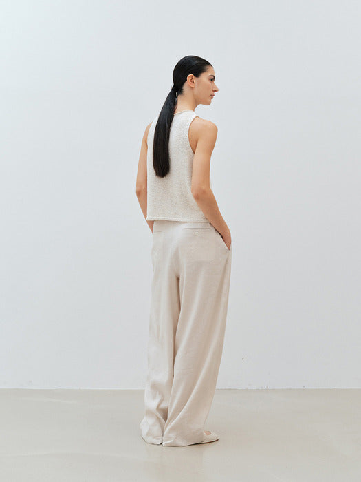 [moia] viscose linen pants (ecru)