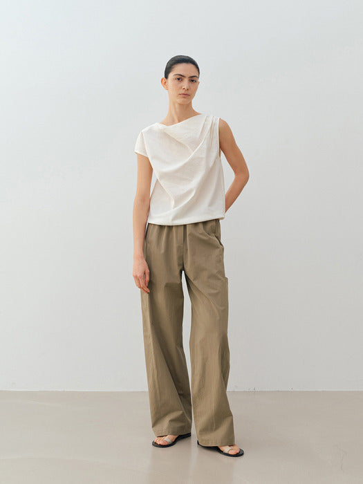 [moia] draped blouse (ivory)