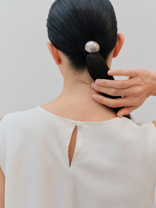 [moia] draped balloon blouse (ivory)