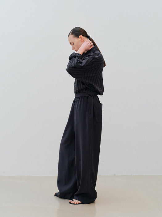 [moia] sheer ST shirt (black)