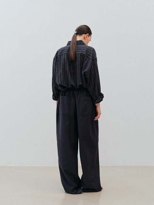 [moia] sheer ST shirt (black)